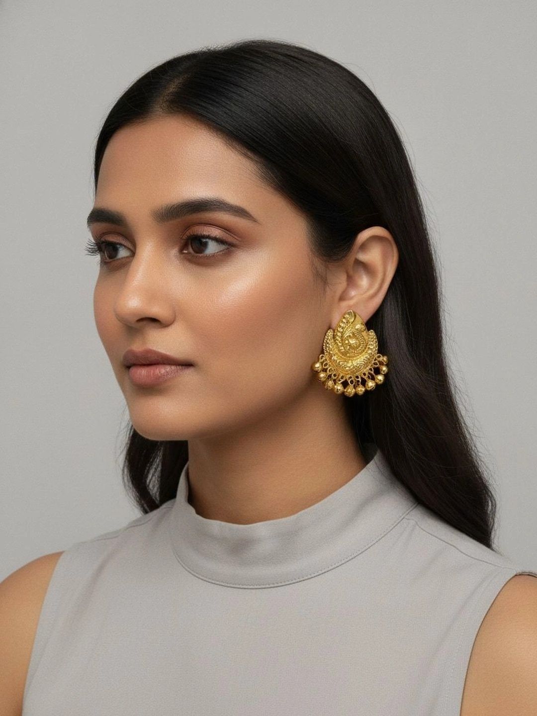 9ROCK Crescent Shaped Studs Earrings-picture-19