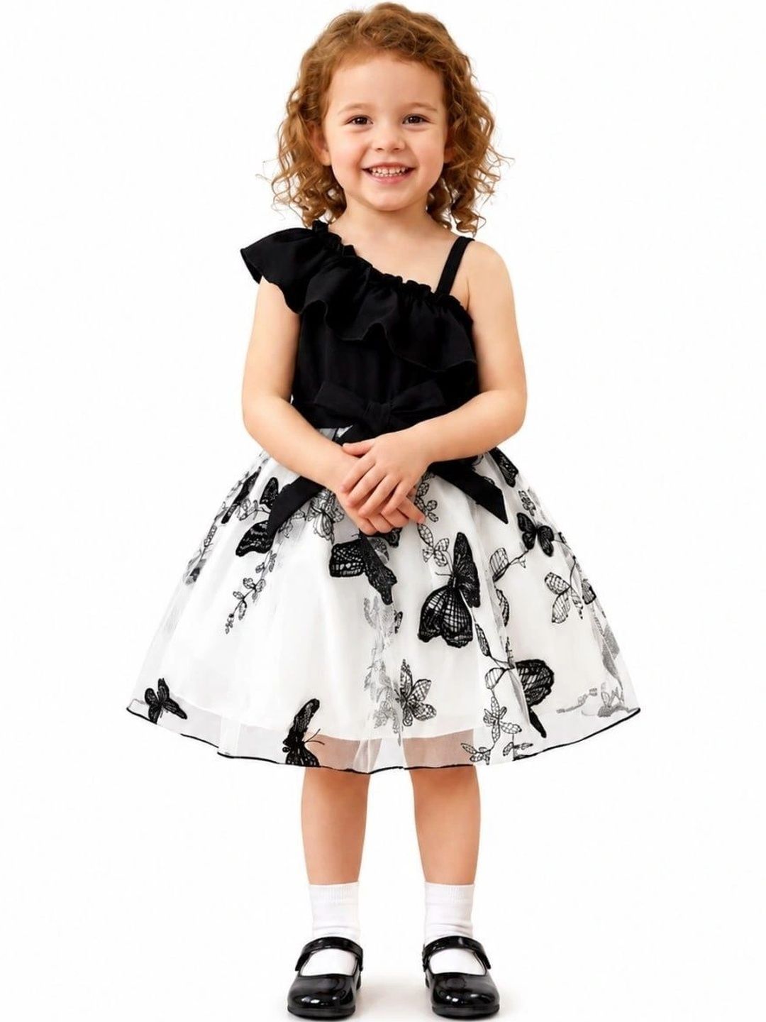 BAESD Floral Embroidered Ruffled A-Line Dress-picture-47