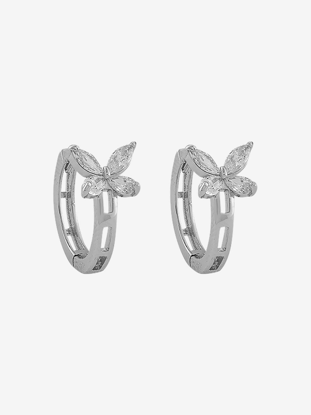 Kushal's Fashion Jewellery Floral Hoop Earrings-picture-29