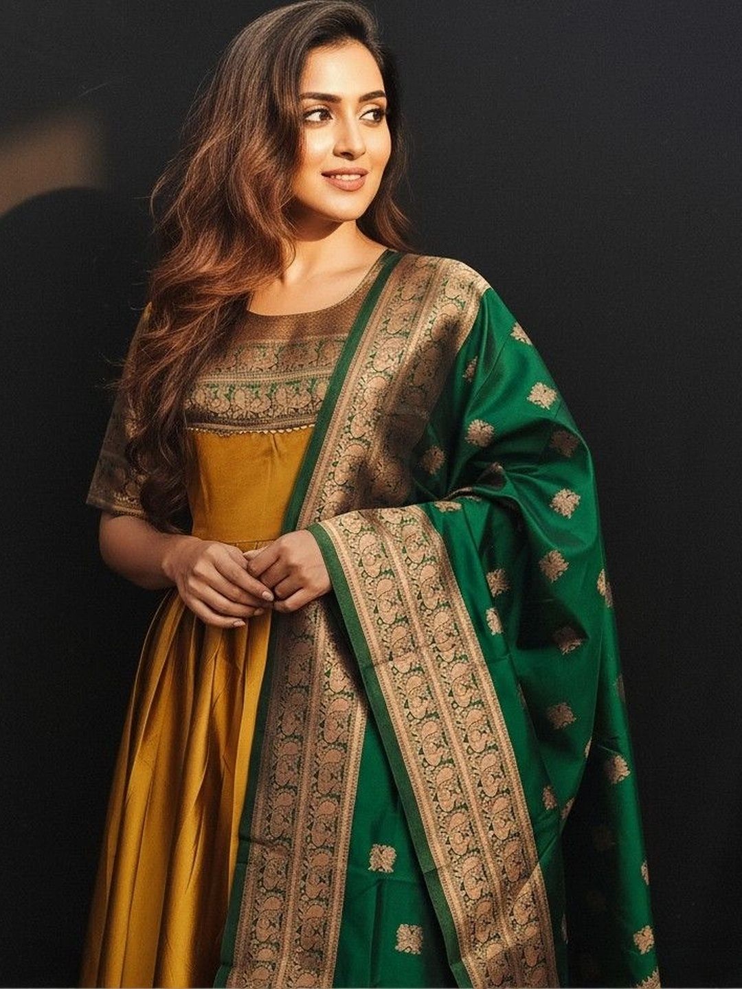 Kinjhit Fashion Woven Design A-Line Ethnic Dresses-image-33