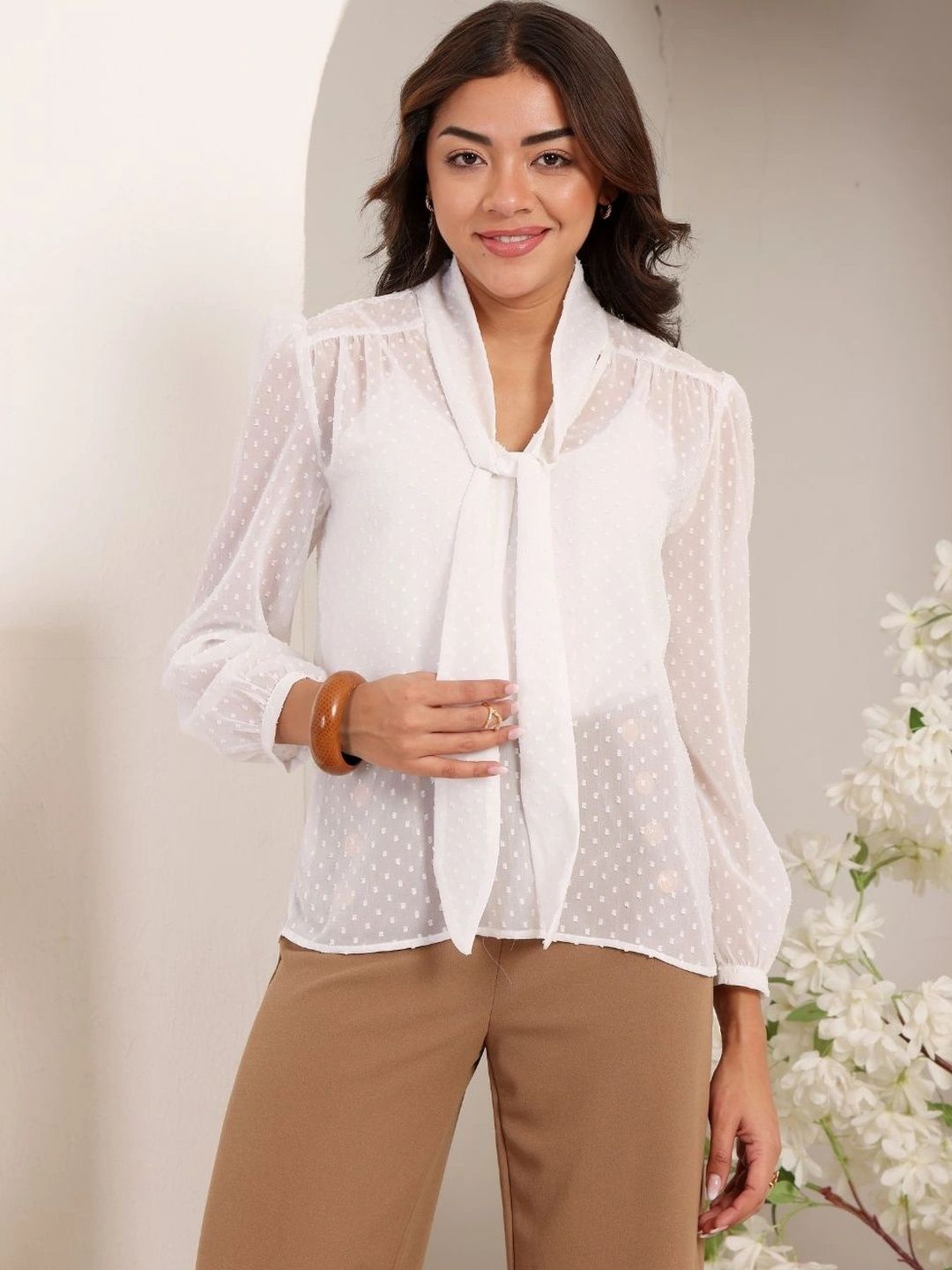GROOVY ANGEL Tie-Up Neck Top-picture-11