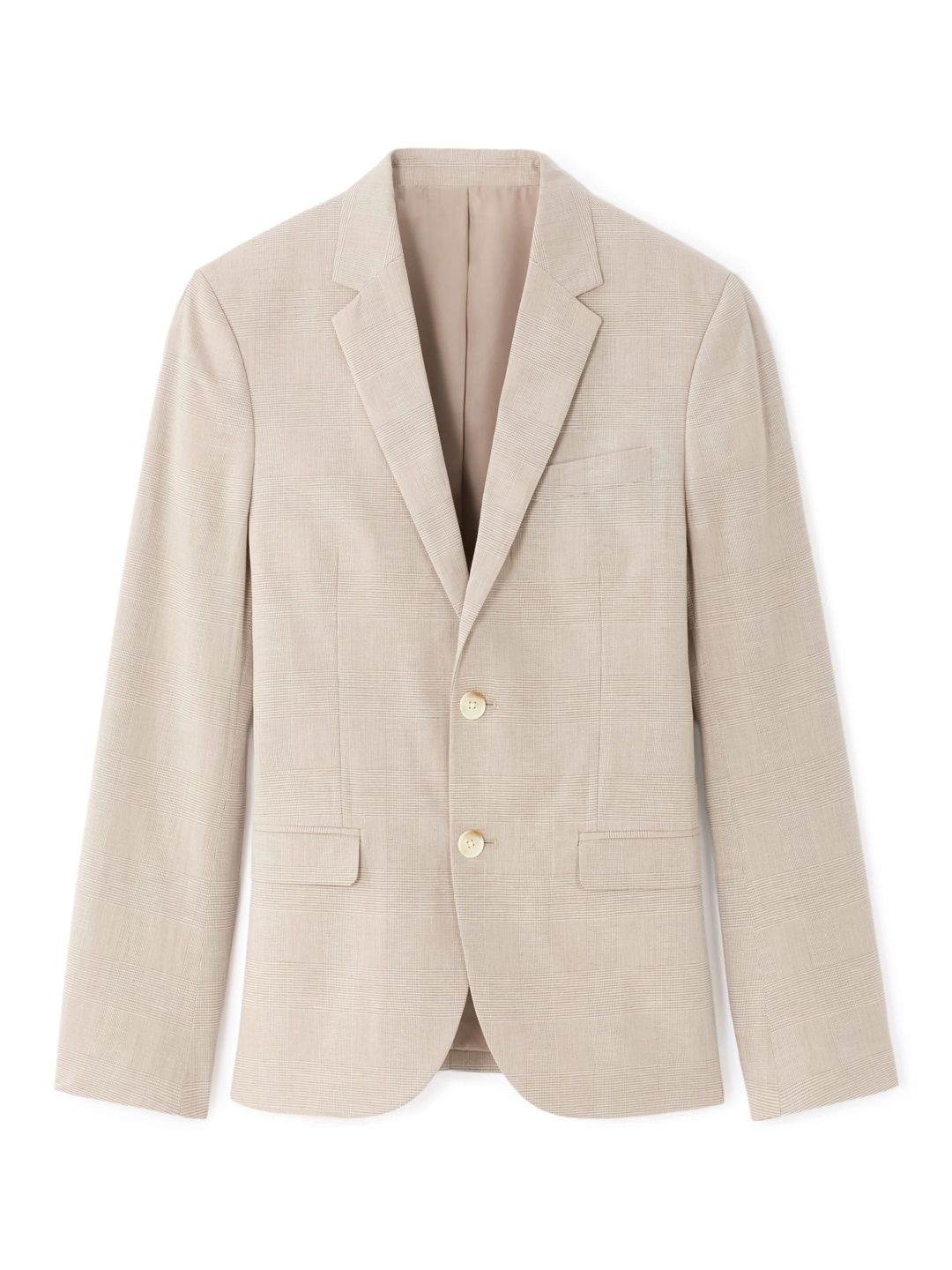 Celio Checked Notched Lapel Single-Breasted Slim Fit Blazers-picture-11
