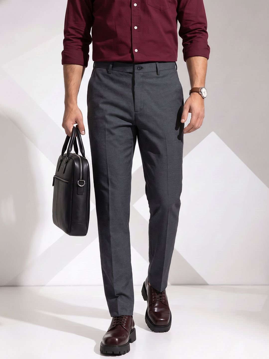 INVICTUS Men Tapered Fit Formal Trouser-picture-25