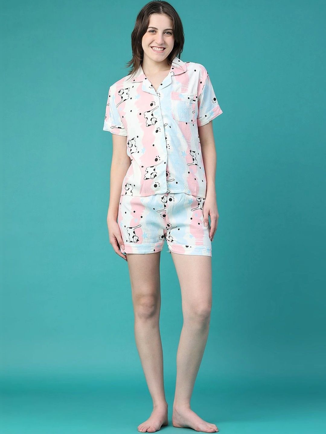 V-Mart Women Printed Night suit-picture-43