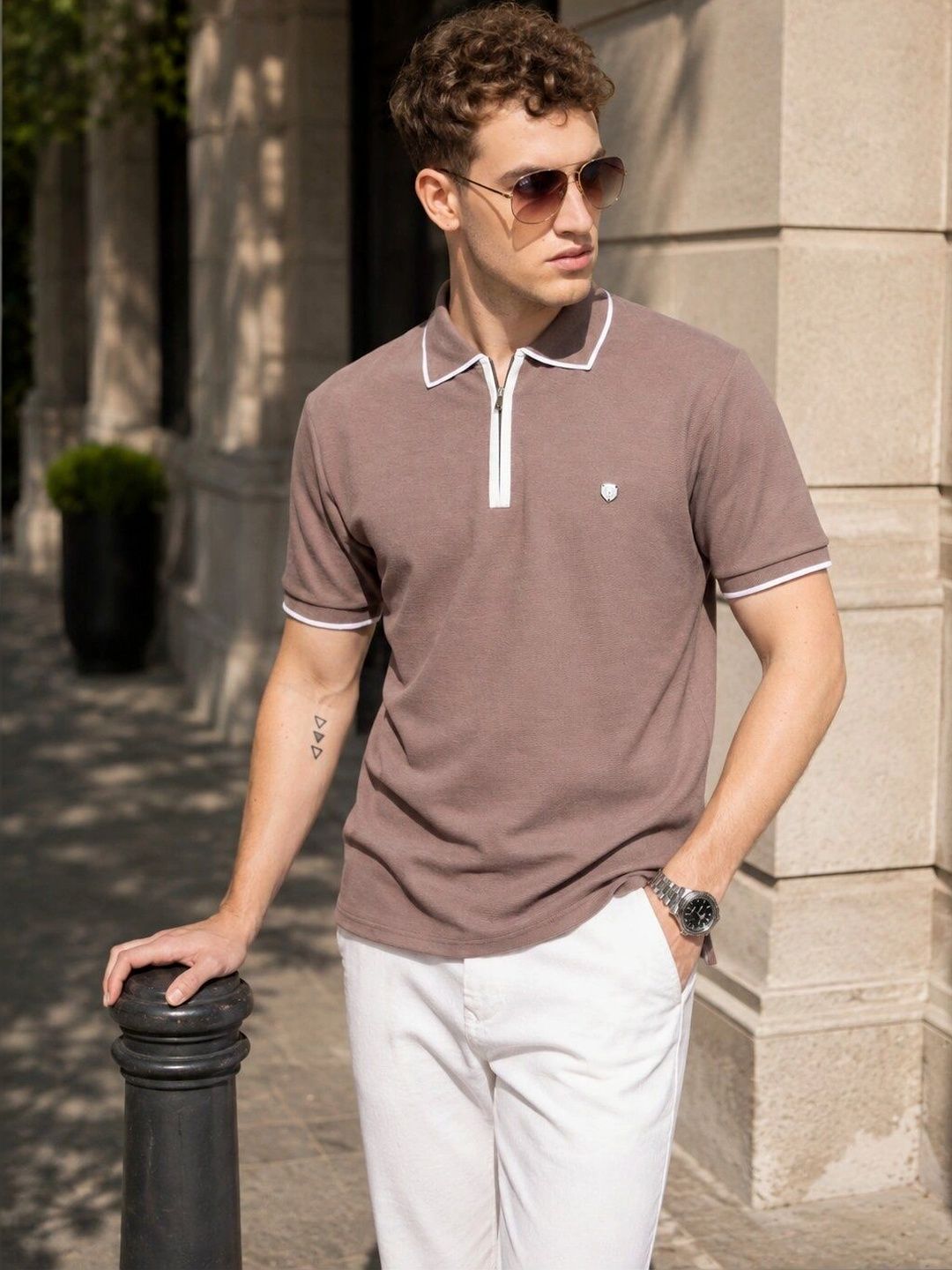 PAUL STREET Men Polo Collar T-shirt-image-30