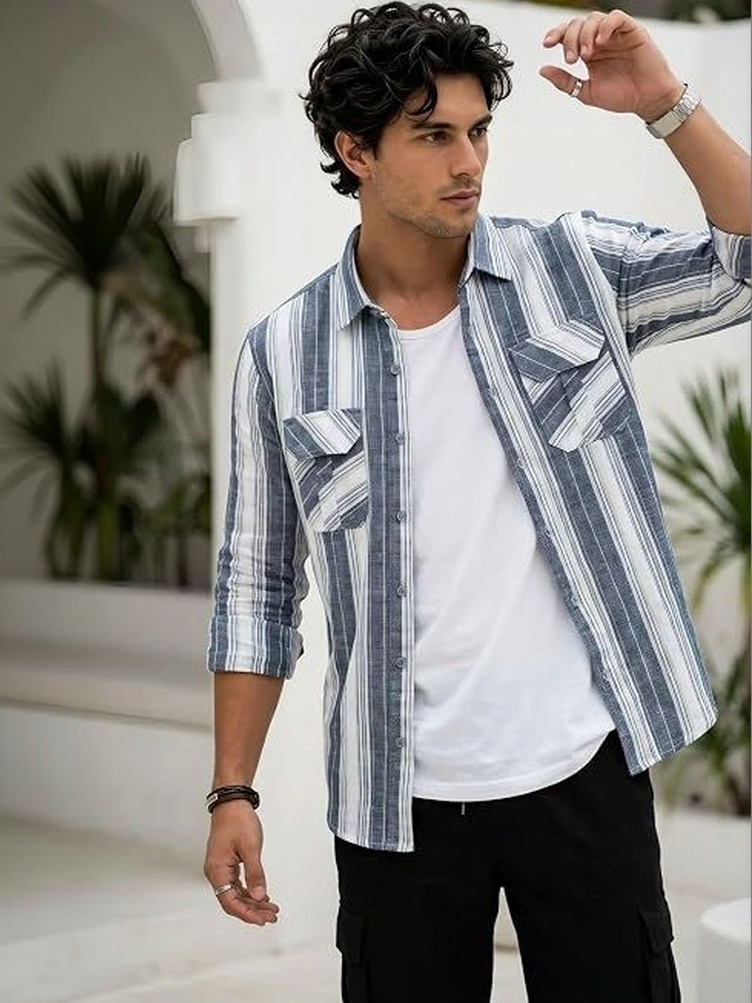 HAVELTON Men Striped Casual Shirt-picture-23