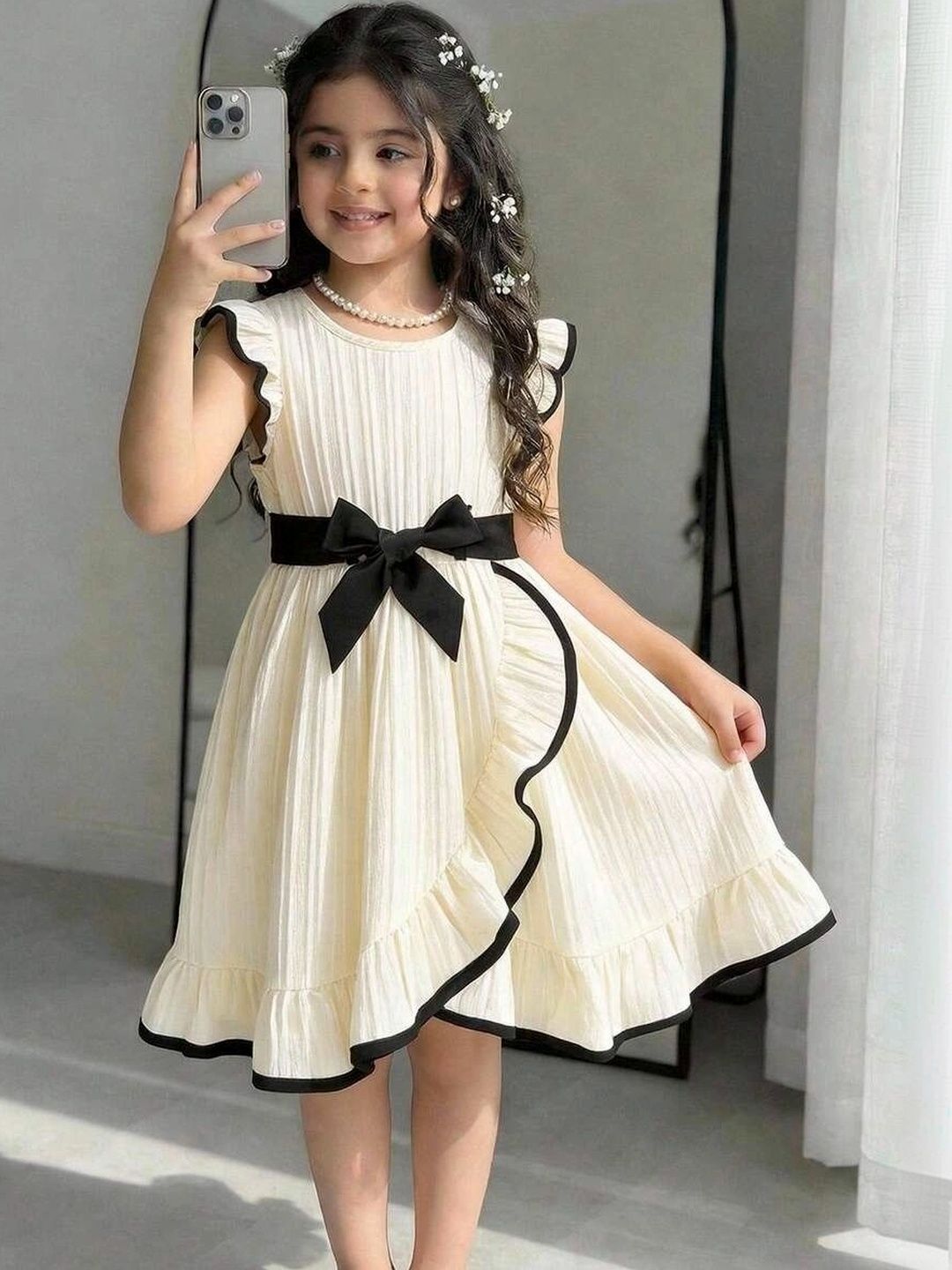 BAESD Flutter Sleeve Ruffled A-Line Dress-image-49