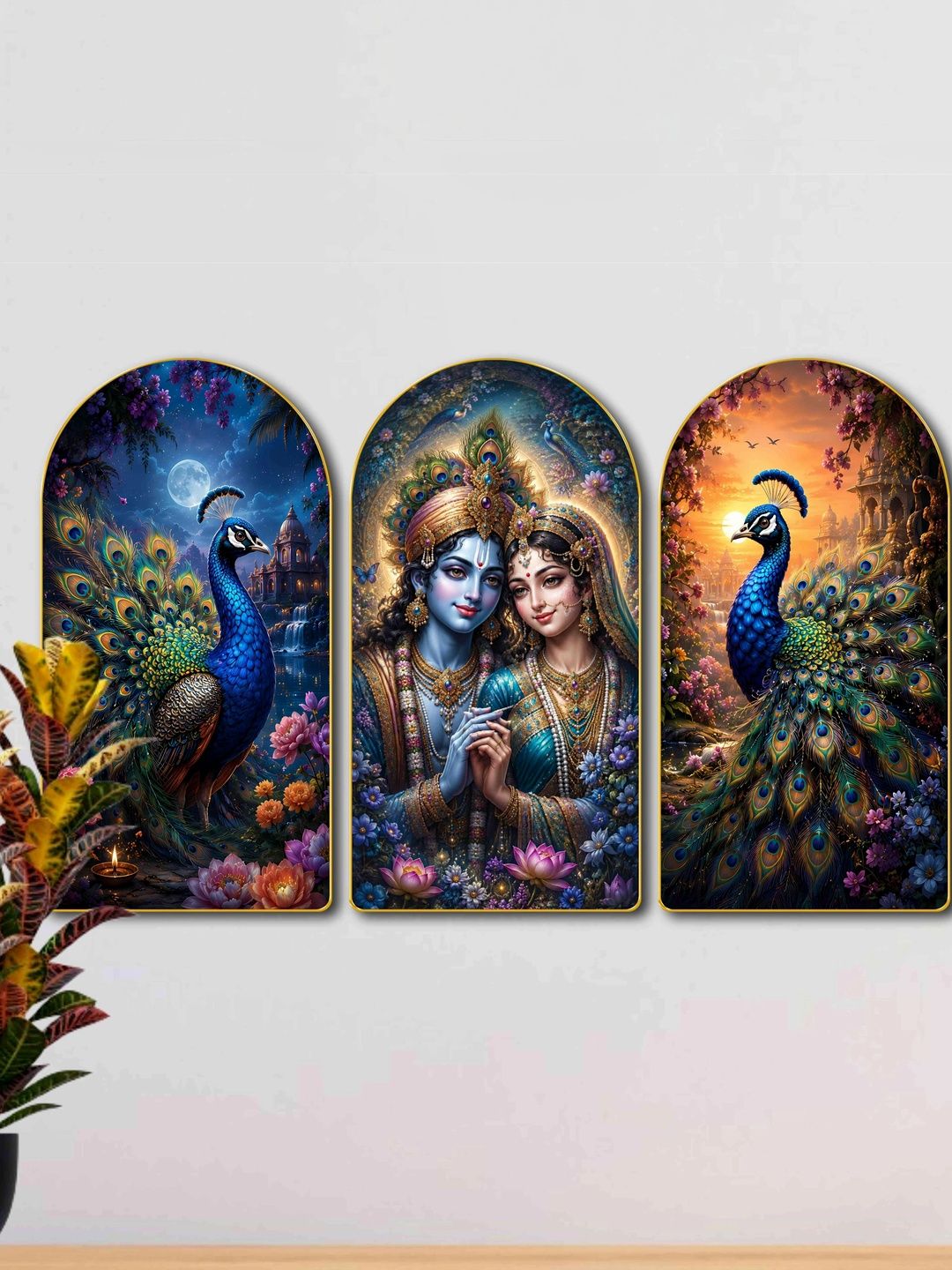 Aura Multicoloured MDF Religious Wall Paintings-picture-28