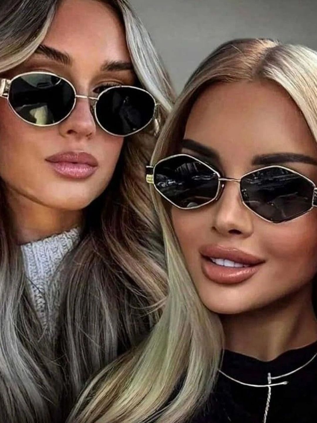 LEGEND EYEWEAR Unisex Black Lens & Gold-Toned Oval Sunglasses with-image-23