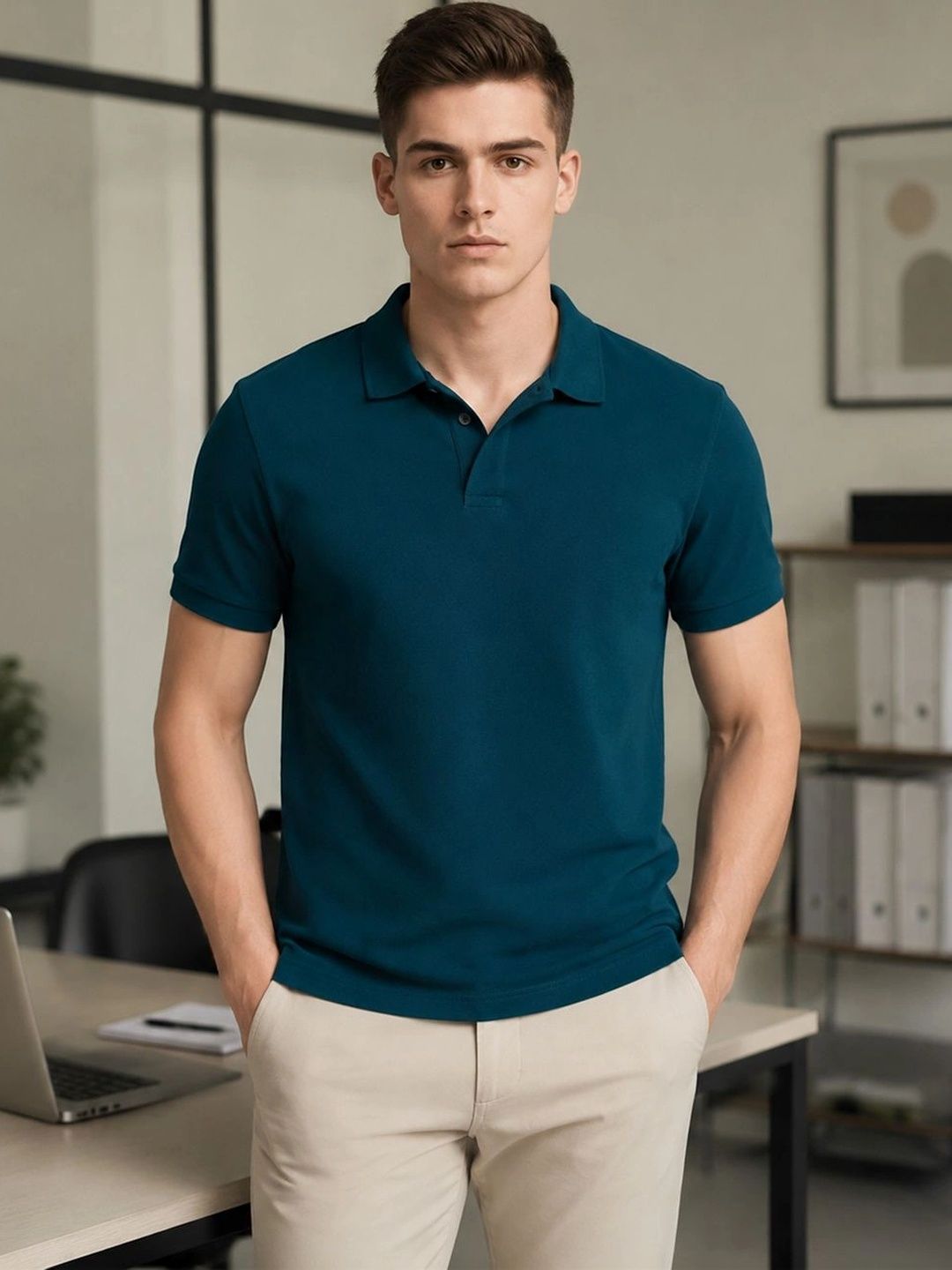 Trudam Men Polo Collar T-shirt-image-48