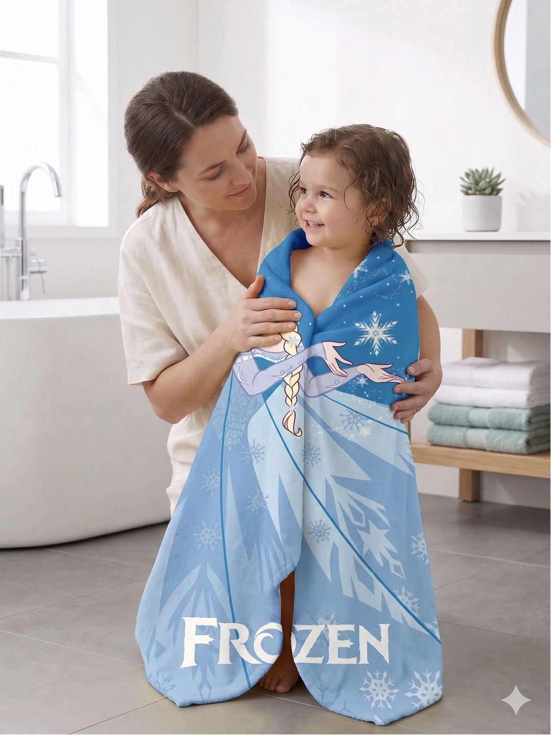Weftora Blue 1 Printed 300 GSM Bath Towel-picture-17