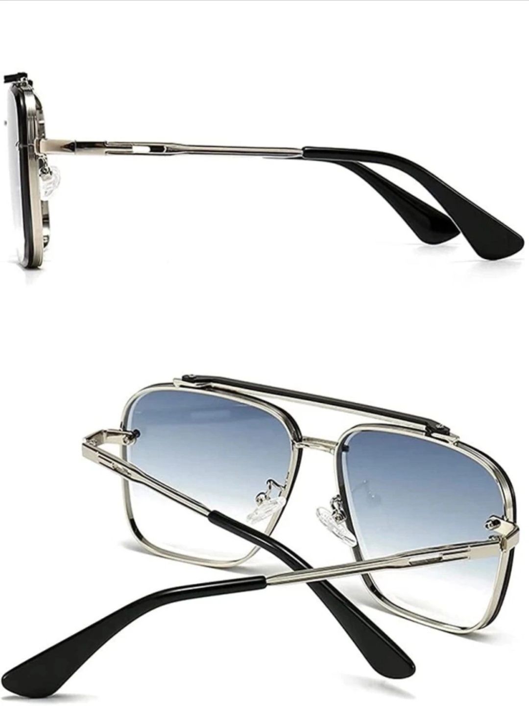 KOPEK Unisex Blue Lens & Silver-Toned Aviator Sunglasses with-image-22