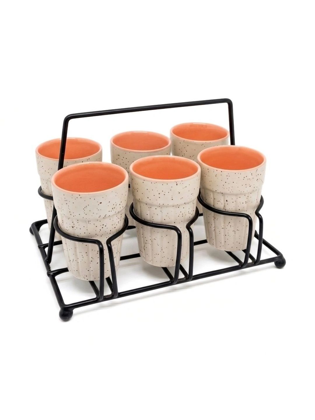 Nertz Lifestyle White Crafted Ceramics Textured Porcelain Matte Cups Set of Cups and Mugs-picture-57