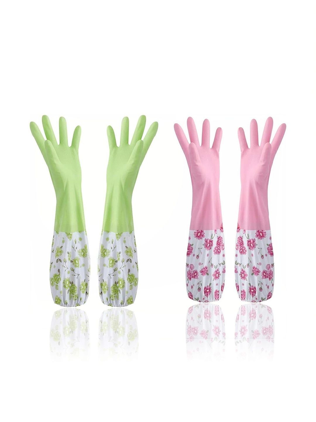 Eopzo Pack Of 2 Printed Non-Slip Cleaning Gloves-picture-19