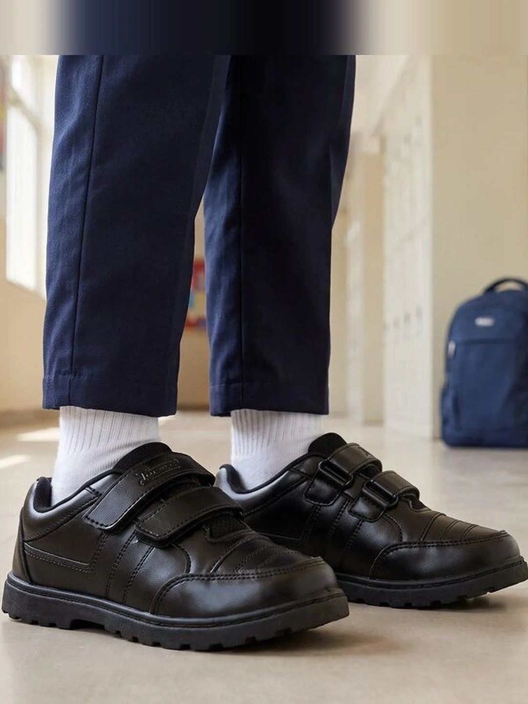 Paragon Boys Round Toe Velcro Formal Derbys-picture-14