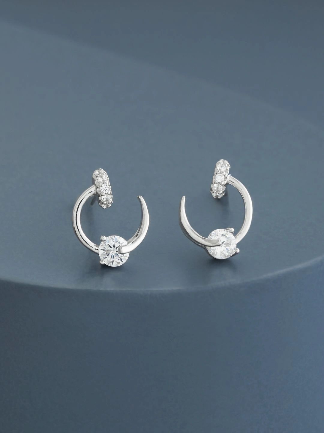 Kushal's Fashion Jewellery Crescent Shaped Half Hoop Earrings-picture-37