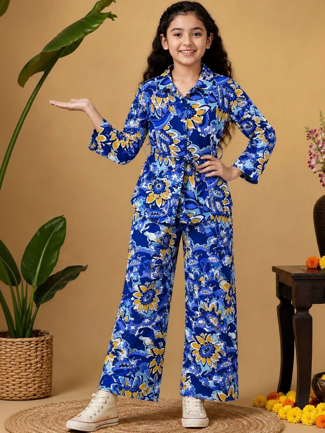 YK Girls Printed Shirt with Trousers-picture-30