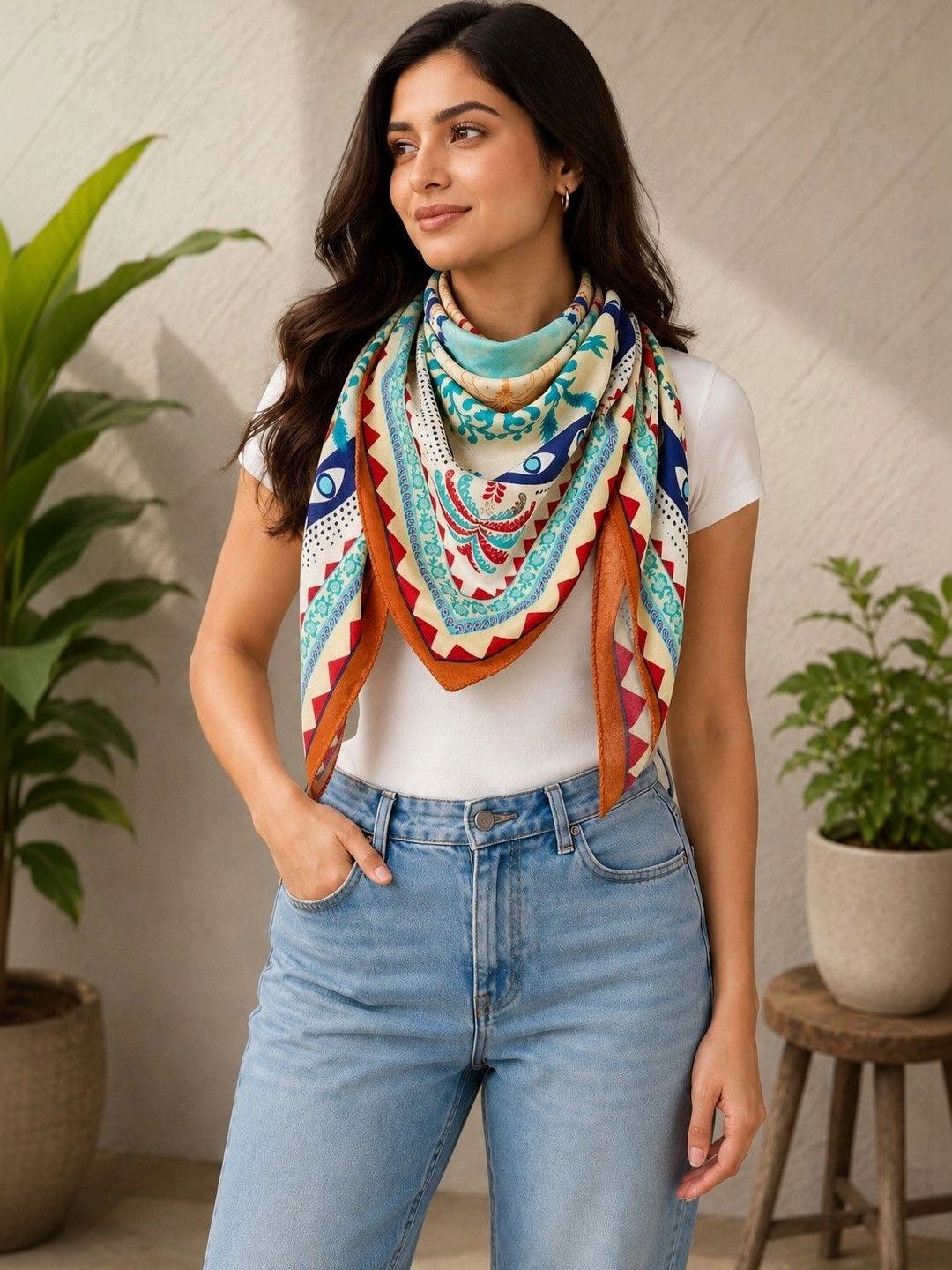 Desibutik Women Printed Scarf-image-34