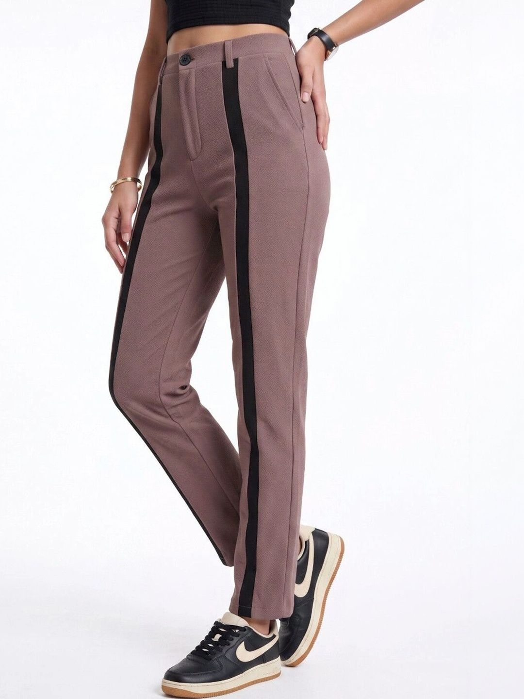 glitchez Women Straight Fit High-Rise Easy Wash Trousers-picture-21