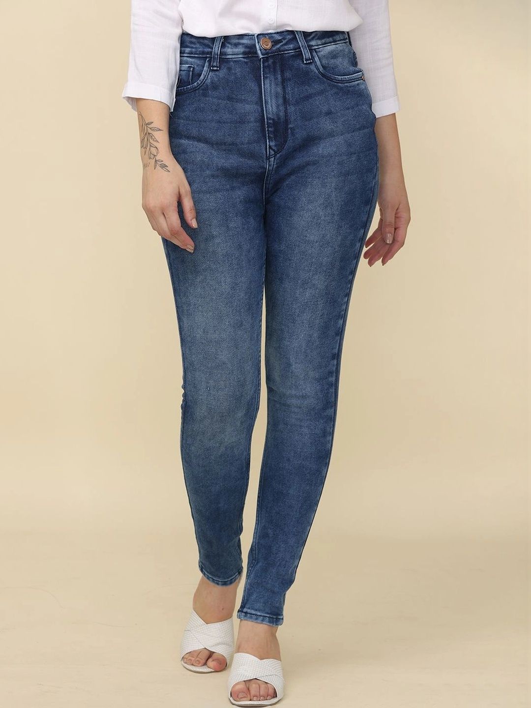 WEARHOUSE Women Relaxed Skinny Fit High-Rise Trousers-picture-26