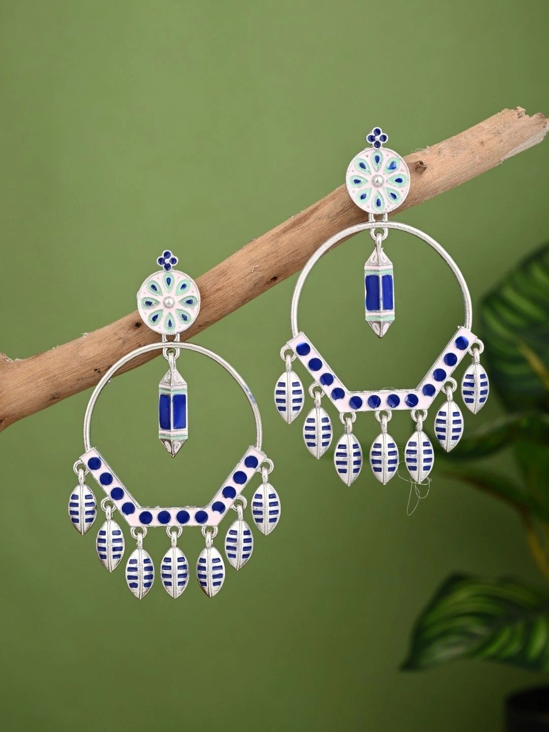 Sangria Circular Drop Earrings-image-14