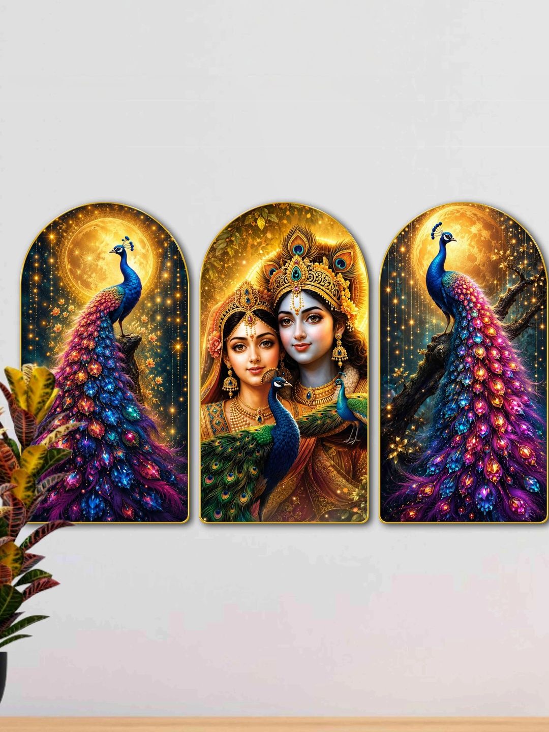 Aura Multicoloured MDF Religious Wall Paintings-picture-32