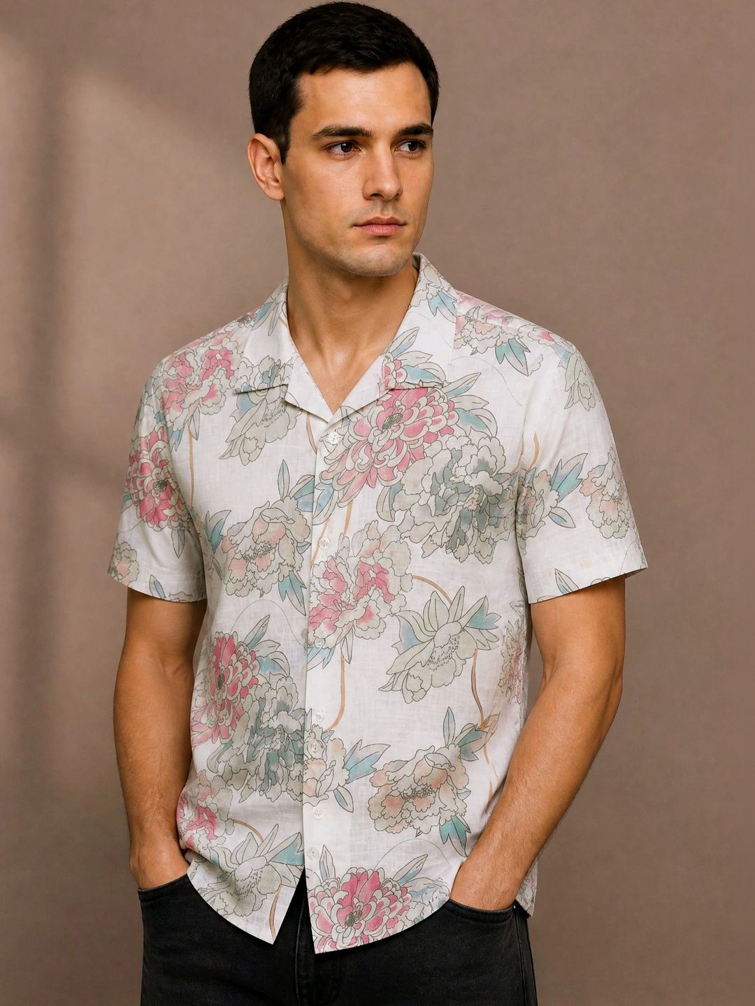 R.Code by The Roadster Life Co. Men Floral Printed Casual Shirt-picture-24