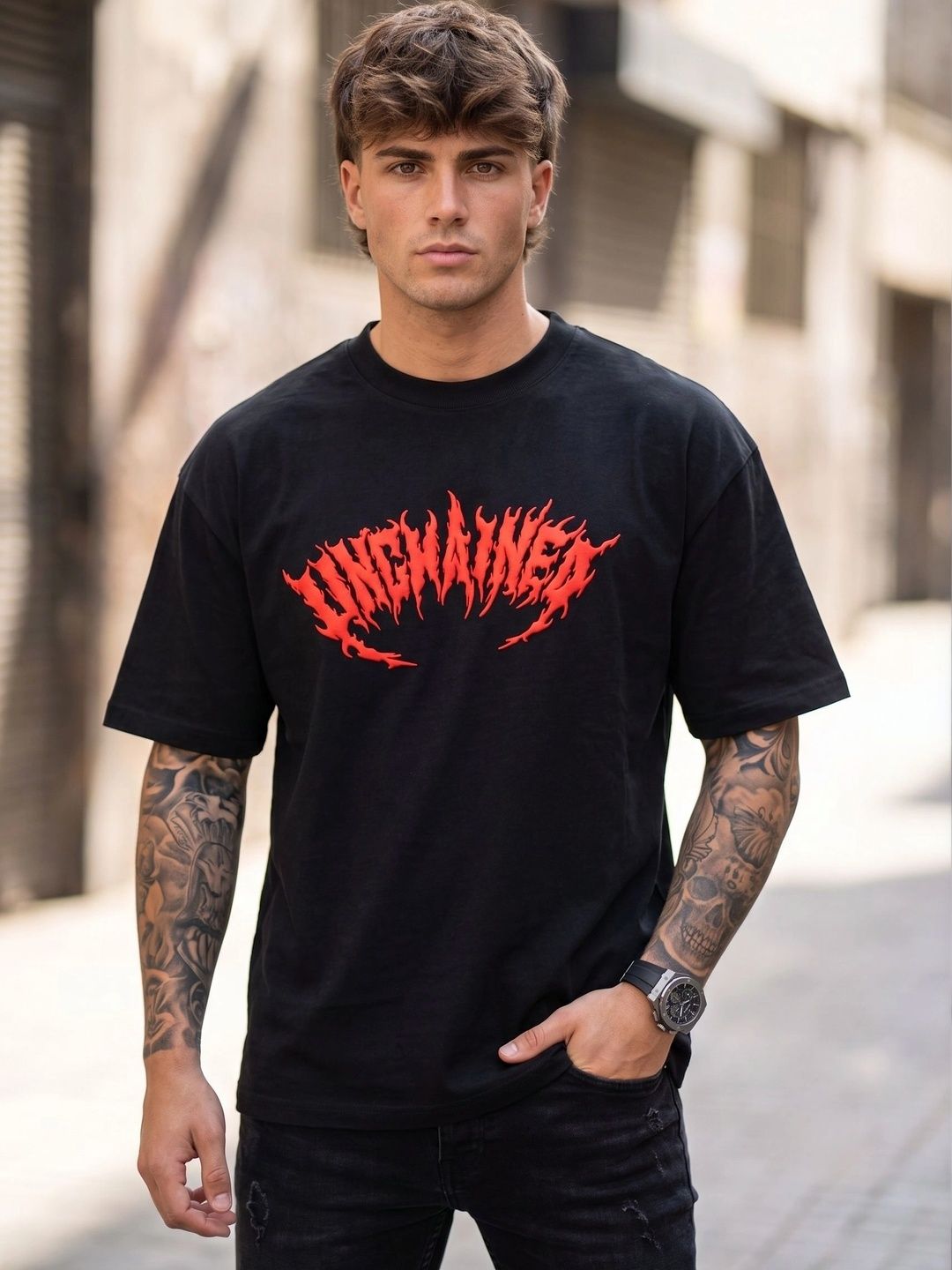 HERE&NOW Men Printed T-shirt-image-48