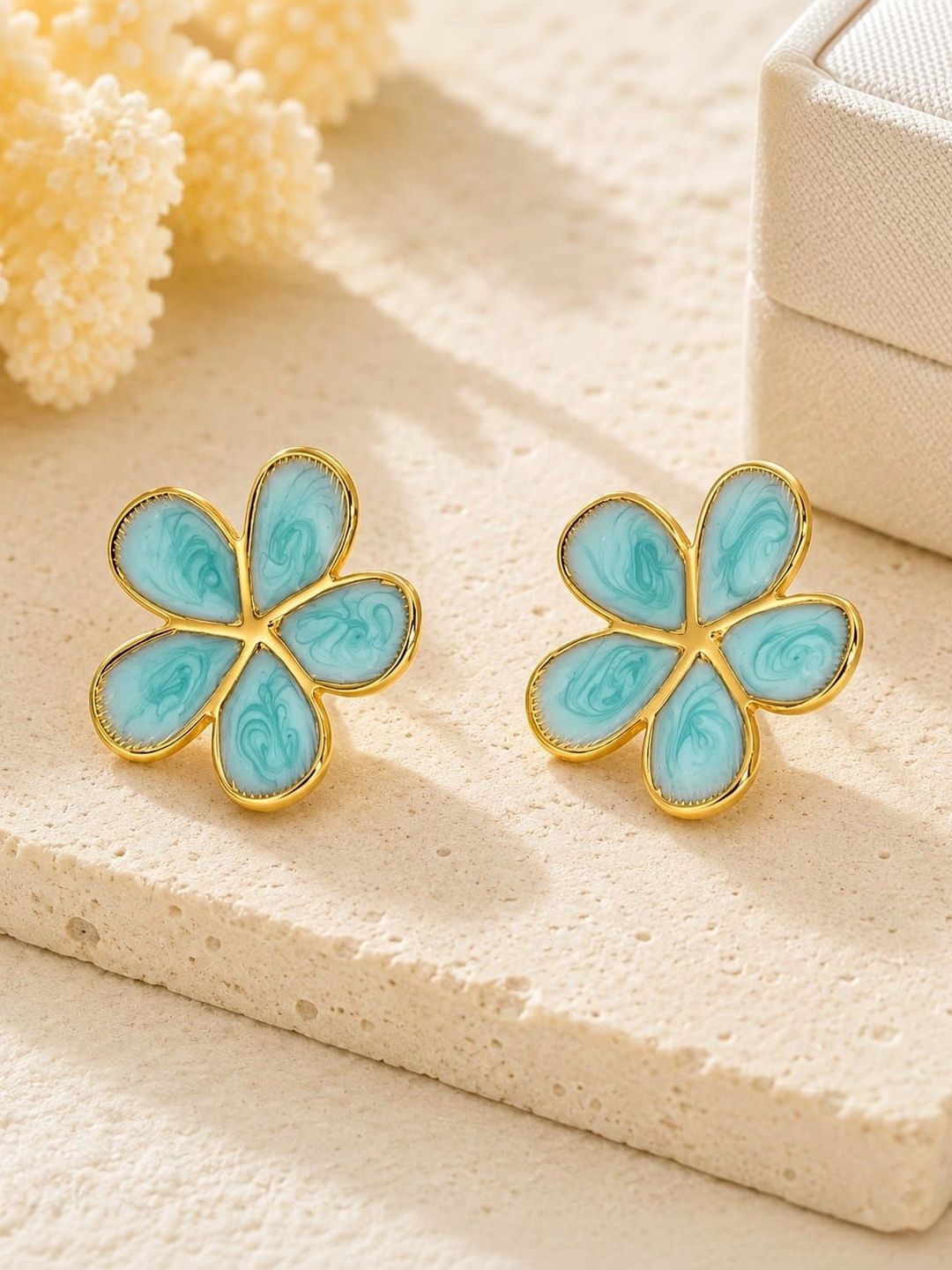 GARV GLEAM Floral Studs Earrings-picture-25