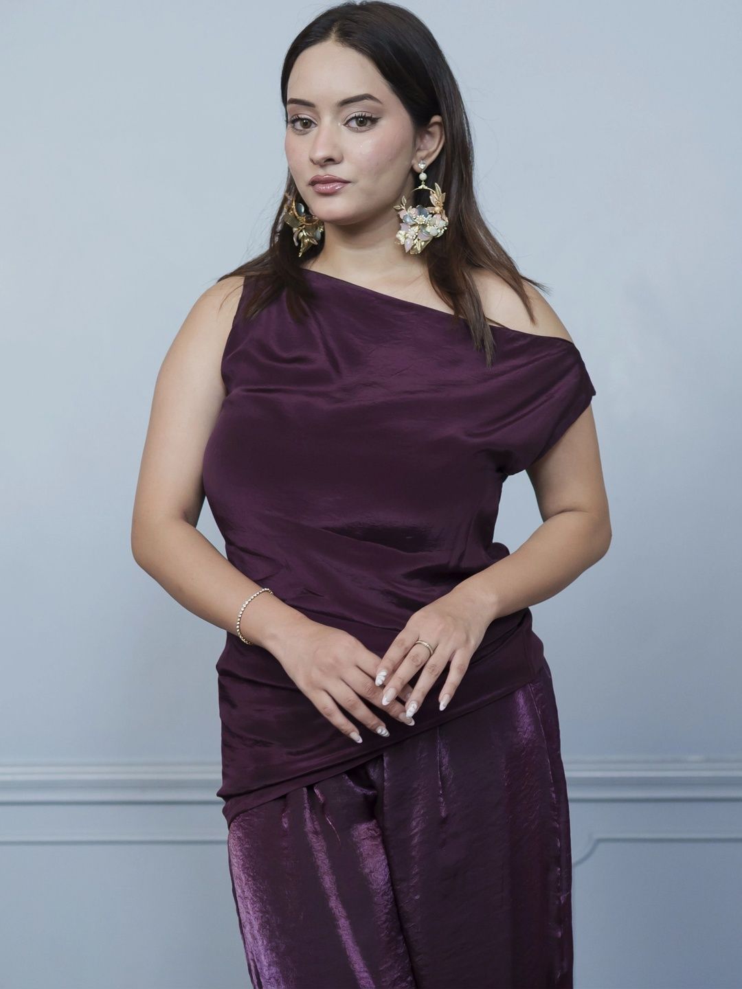 All ABOUT EVE One Shoulder Satin Top-picture-27