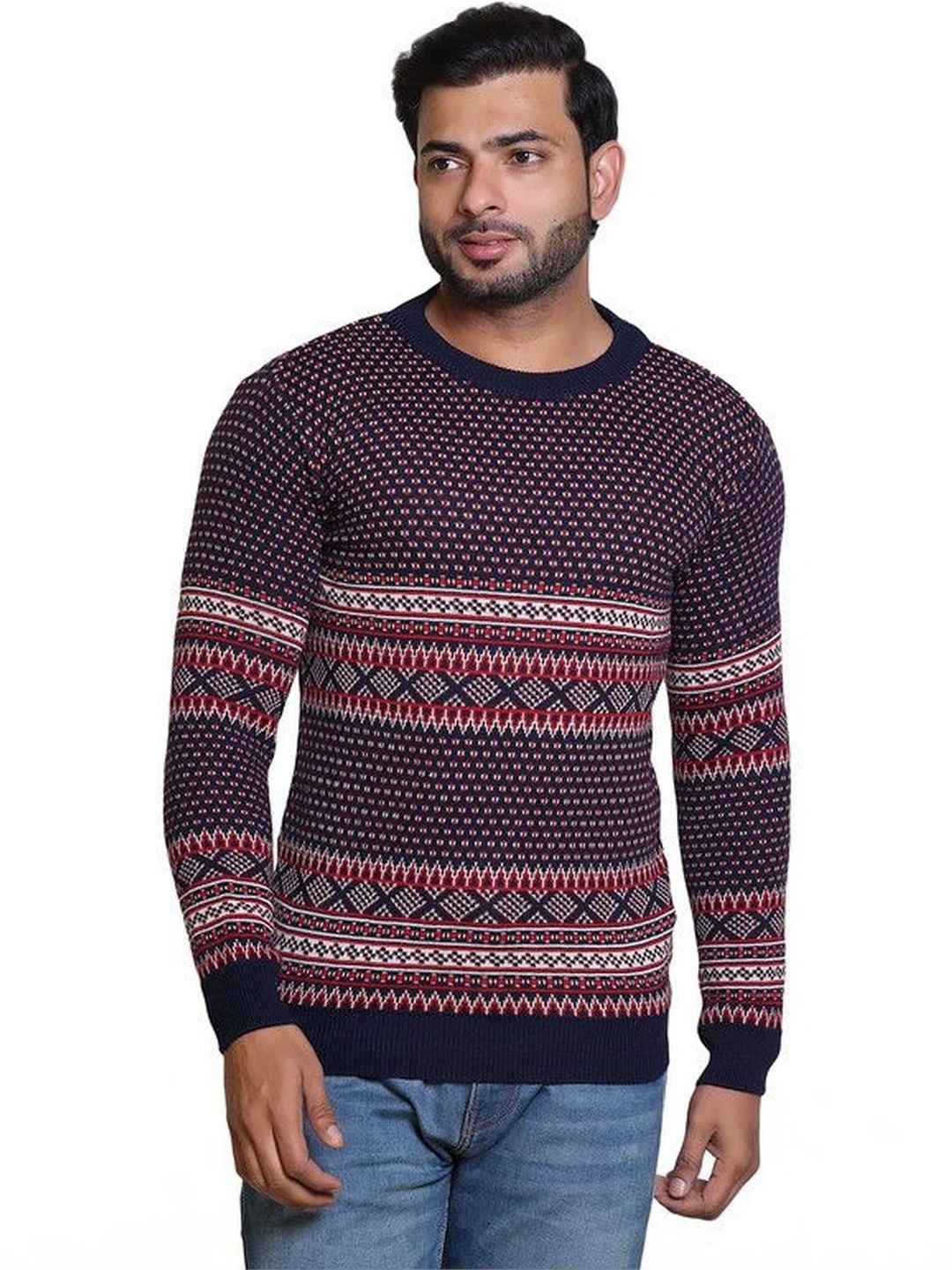 Grand Line Men Colourblocked Pullover-picture-43