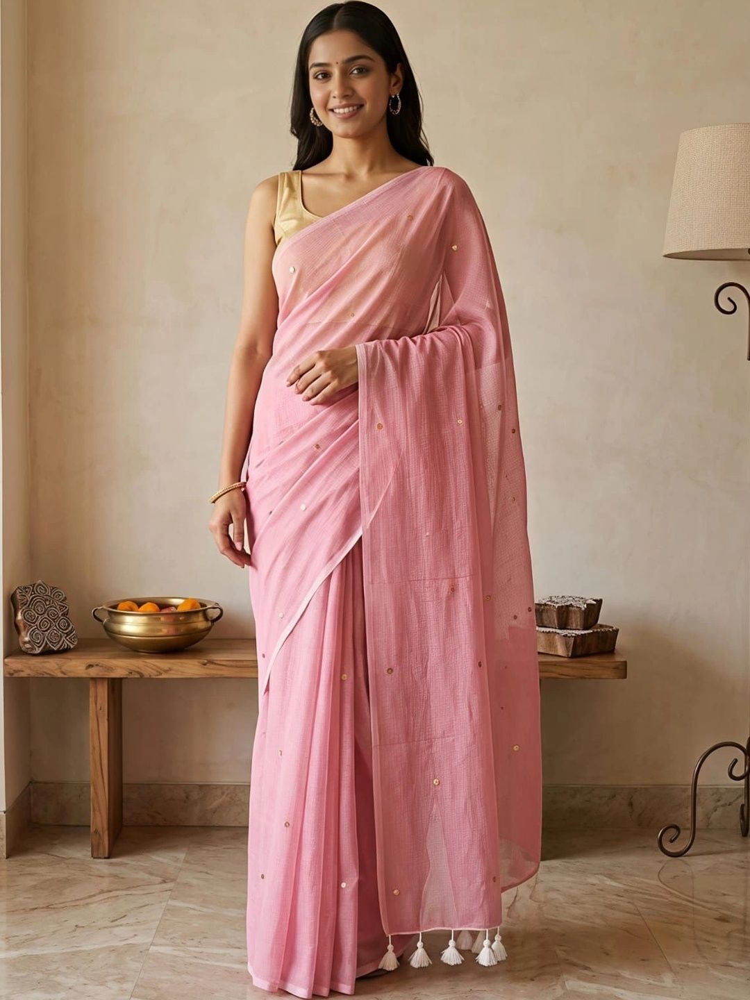 KALINI Woven Design Pure Cotton Khadi Saree-picture-12