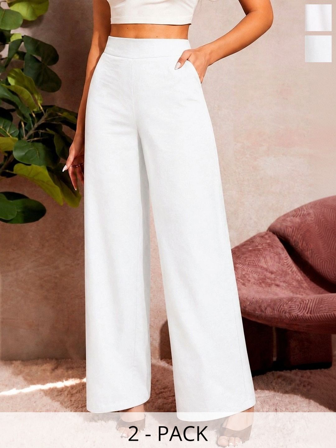 SZN Women Pack of 2 Relaxed Trousers-image-36