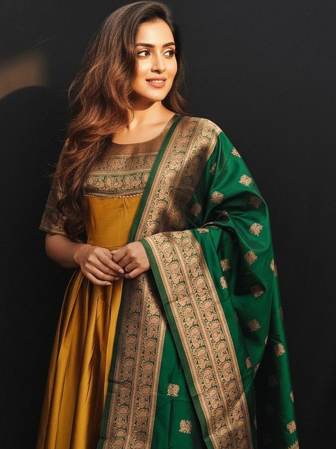 Kinjhit Fashion Woven Design A-Line Ethnic Dresses-image-31