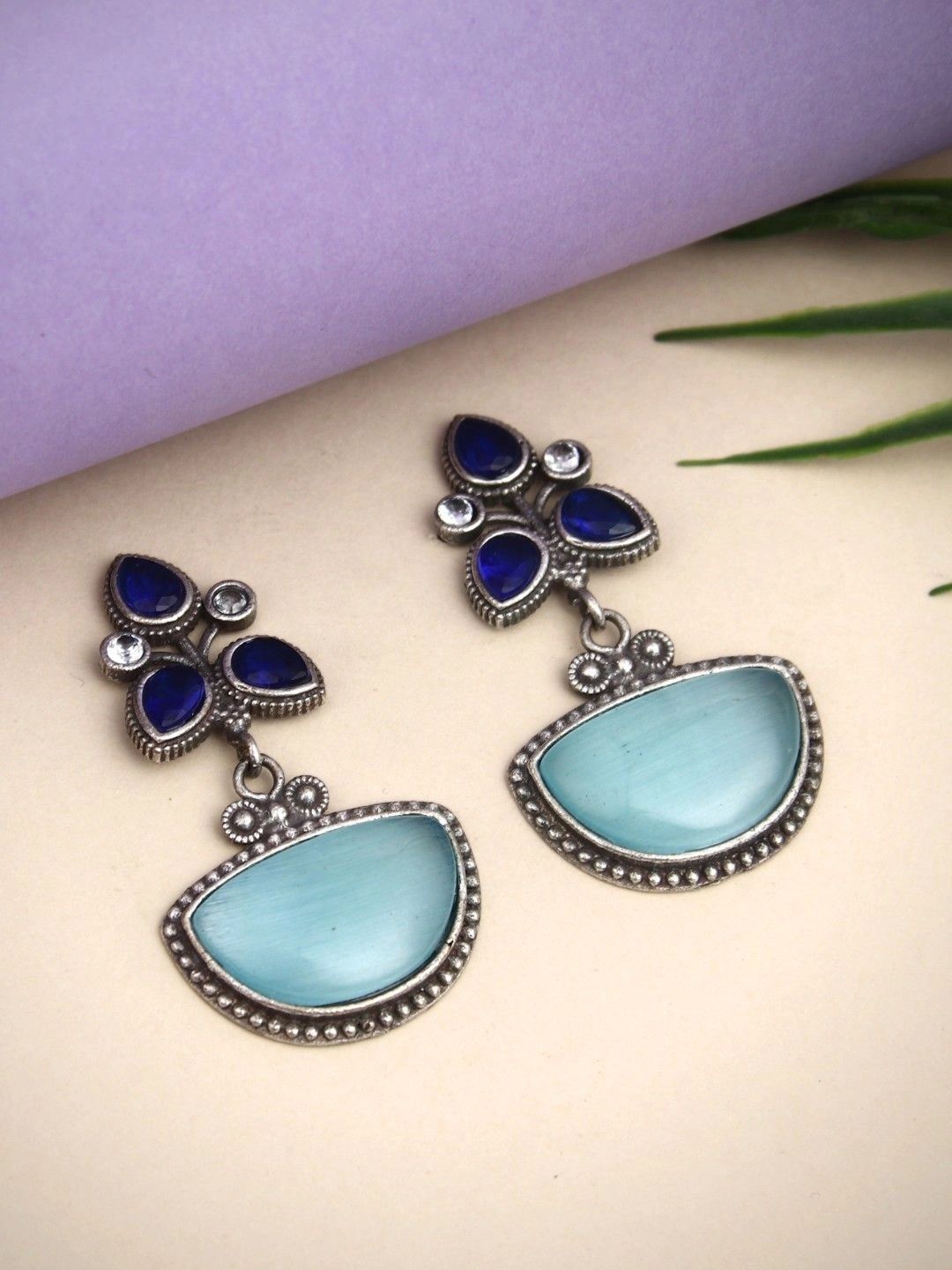 Sangria Teardrop Shaped Drop Earrings-image-47
