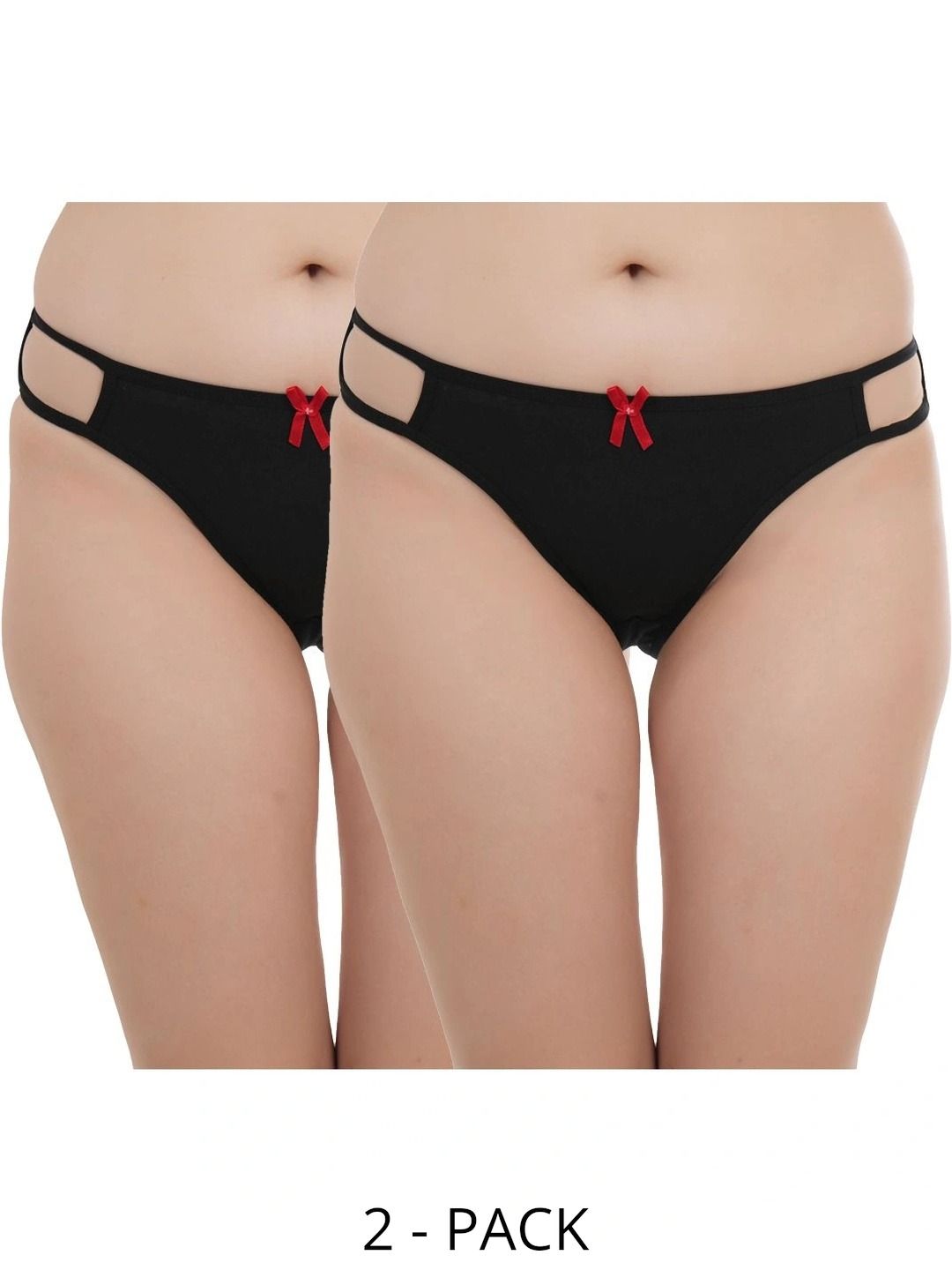 RESIZE Women Pack of 2 Assorted Cotton Blend Bikini-picture-1