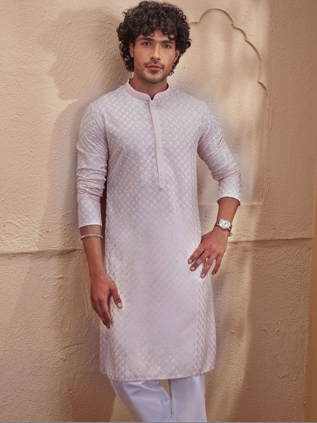 VASTRAMAY Men Embroidered Thread Work Kurta-picture-30