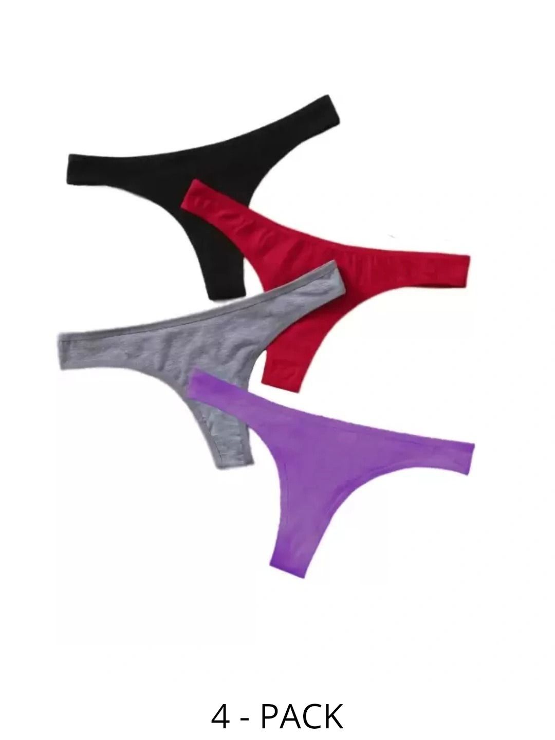 Bebron Women Pack of 4 Seamless Assorted Thongs-picture-42