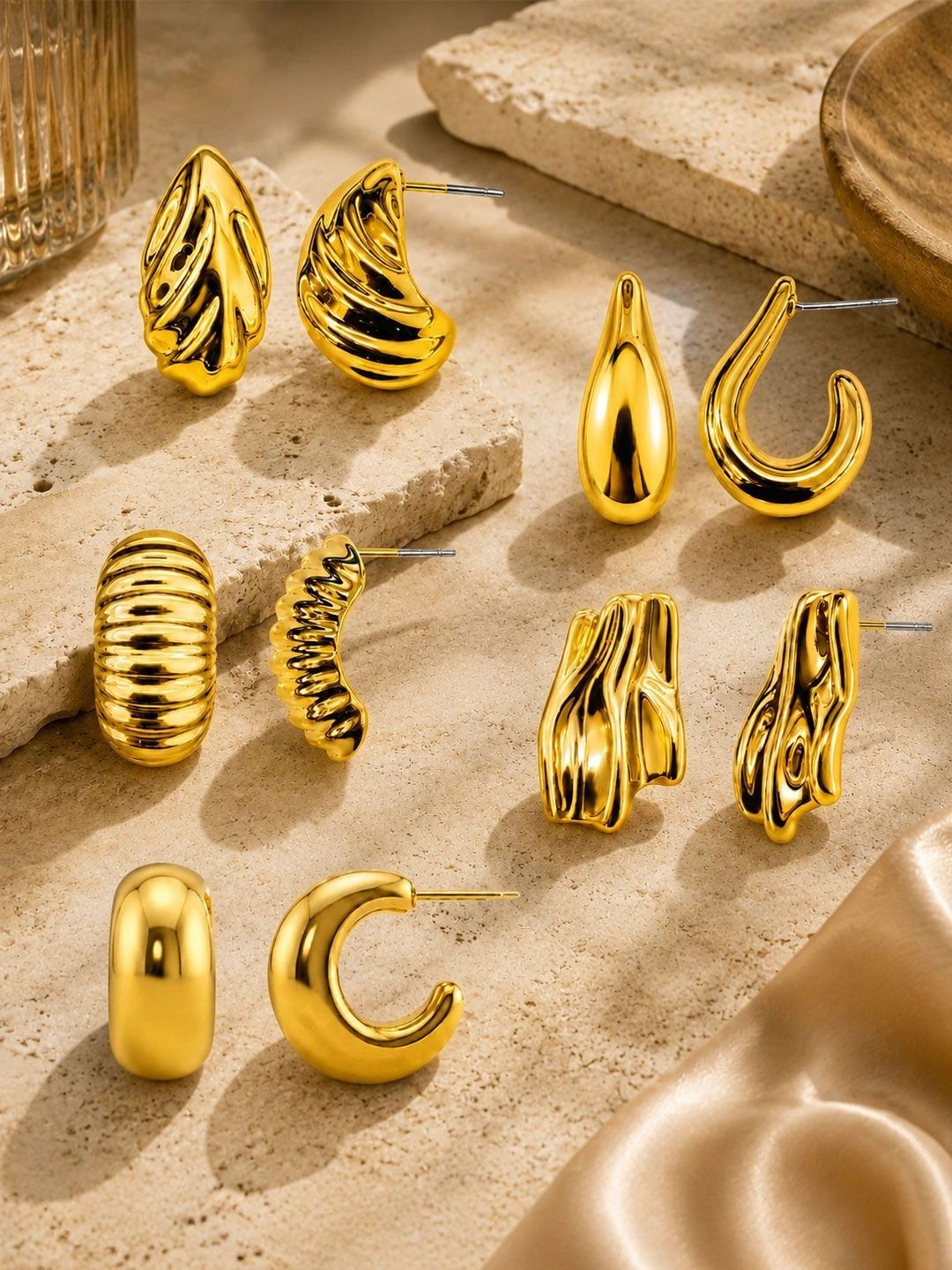 VAMA Geometric Studs Earrings-picture-34