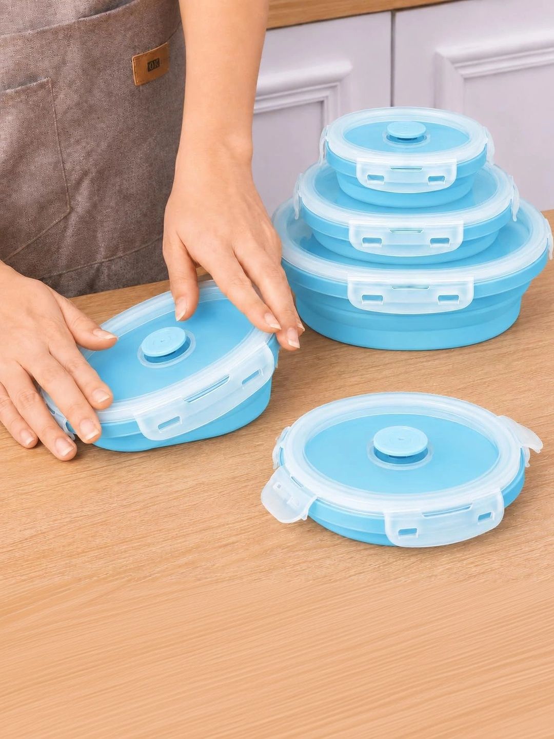 SAGEWARE Blue 2026 Silicone Dishwasher and Microwave Safe Fridge Container-picture-29