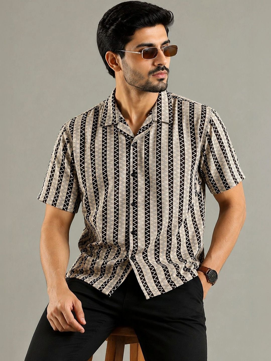 Moda Rapido Men Comfort Printed Casual Shirt-picture-33