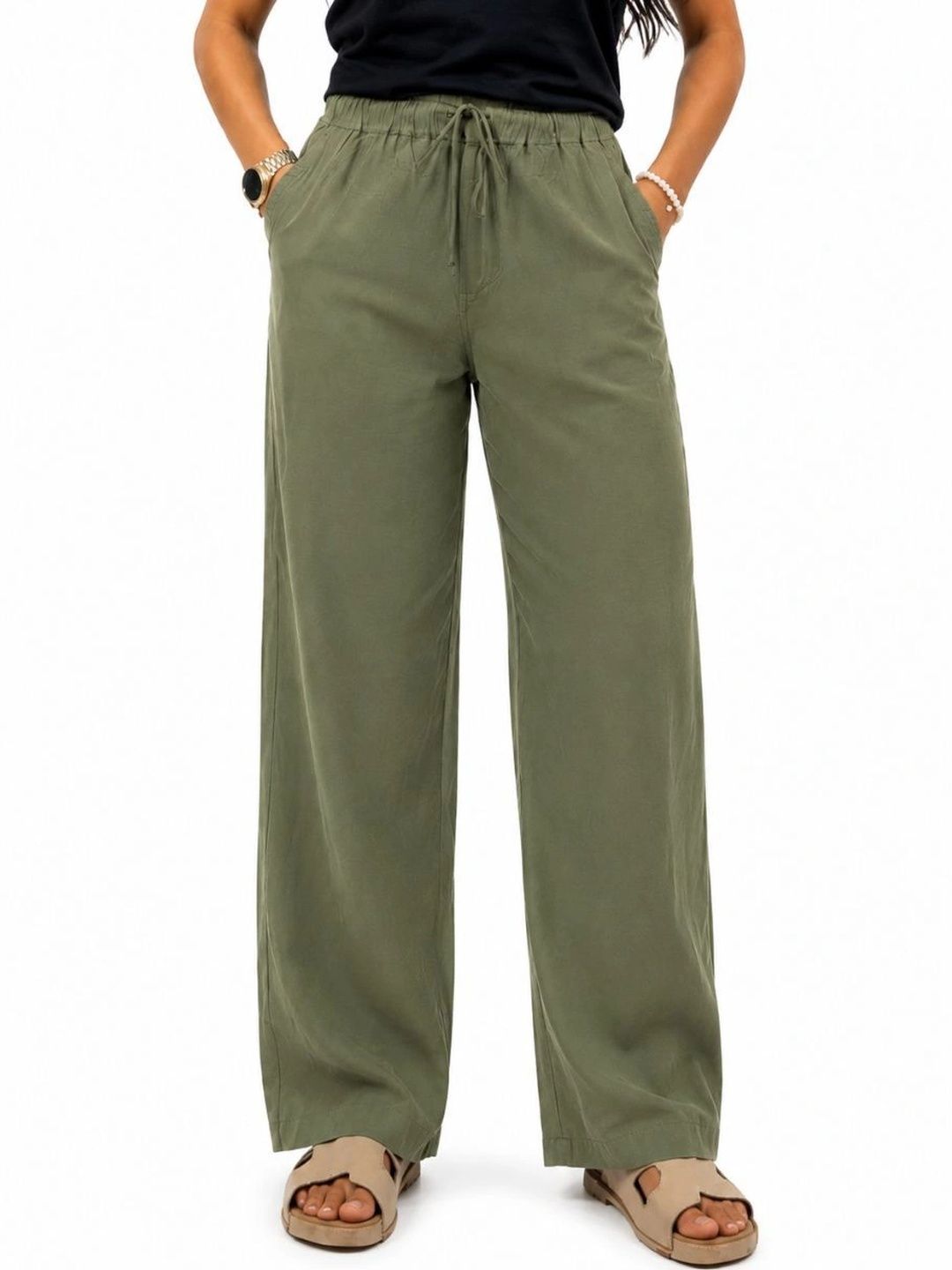 me Queen Women Straight Fit High-Rise Stretchable Jeans-image-17