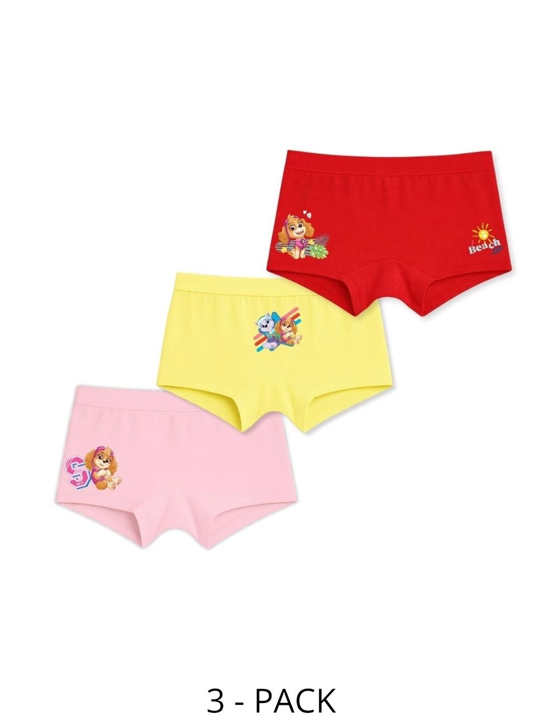 Button Bear Girls Pack of 3 Printed Cotton Boy Shorts-picture-44