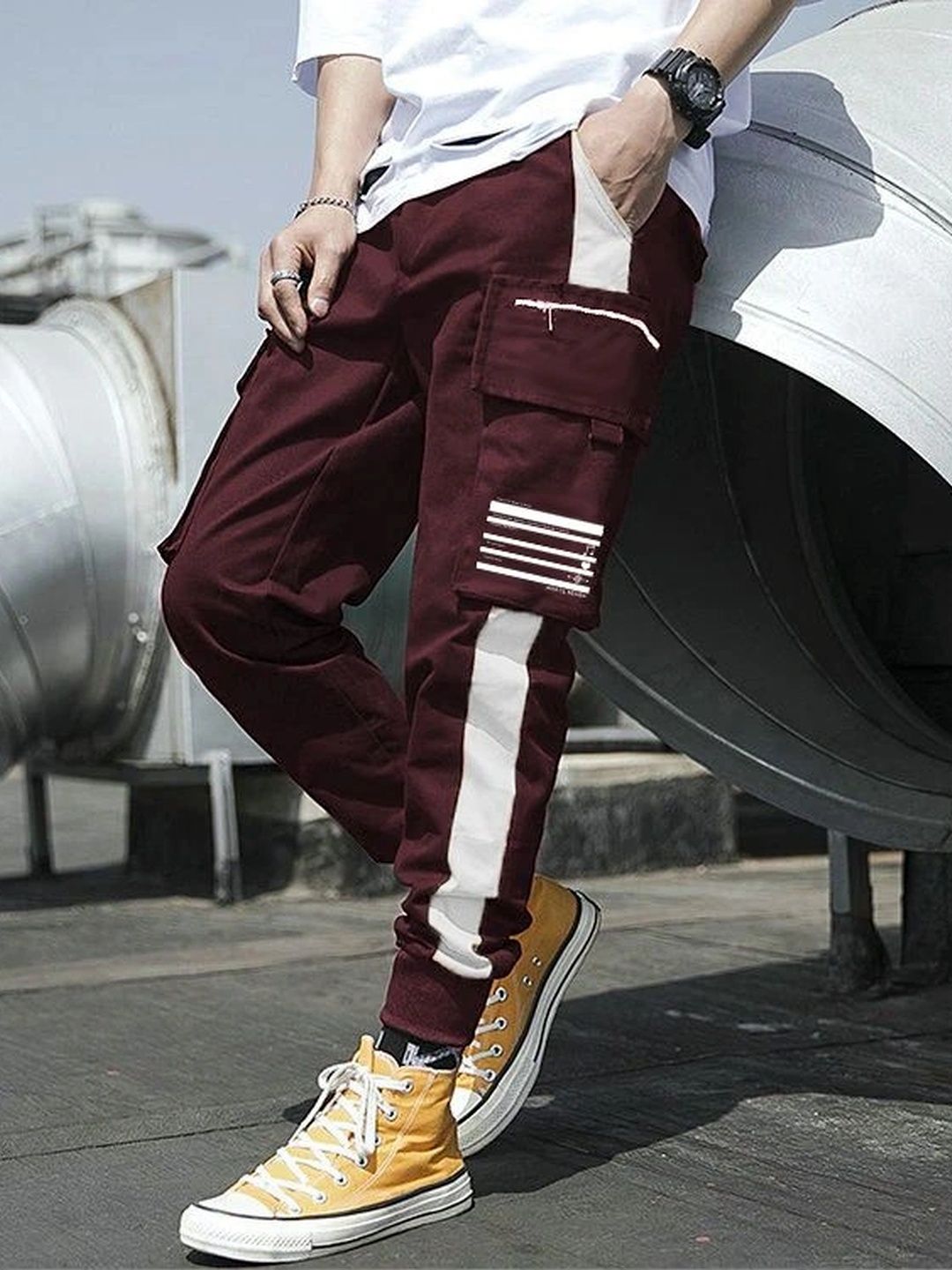Joggers Park Men Regular Fit Colourblocked Dry Fit Joggers-picture-27
