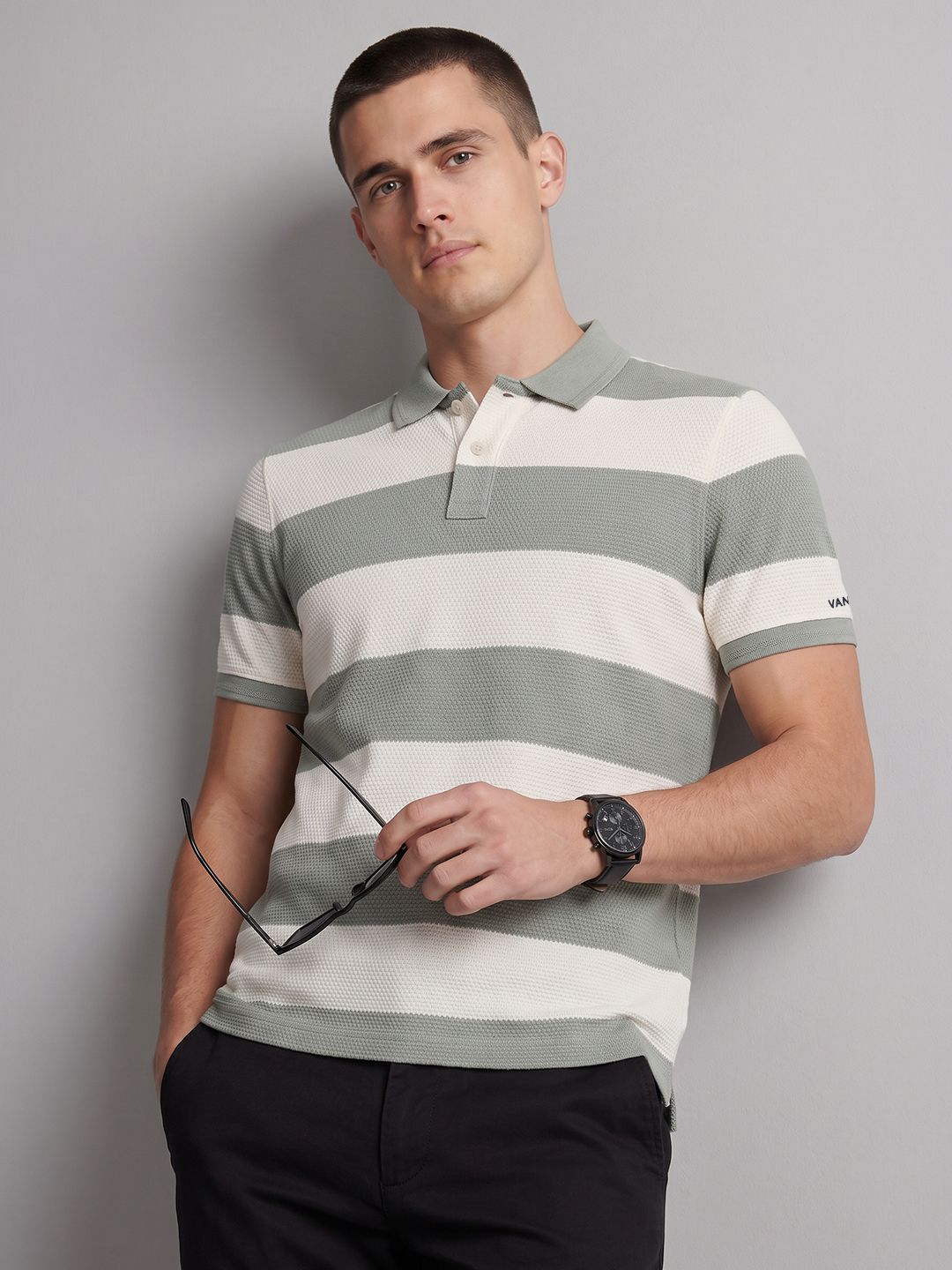 Van Heusen Striped Polo Collar T-shirt-picture-16