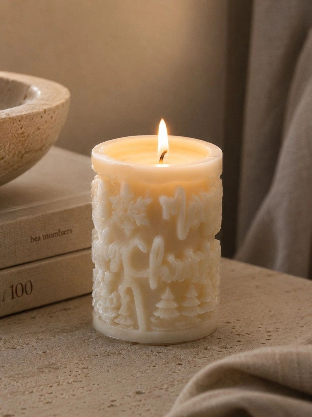 Grey Exim White 1 pieces Pillar Candle-picture-54