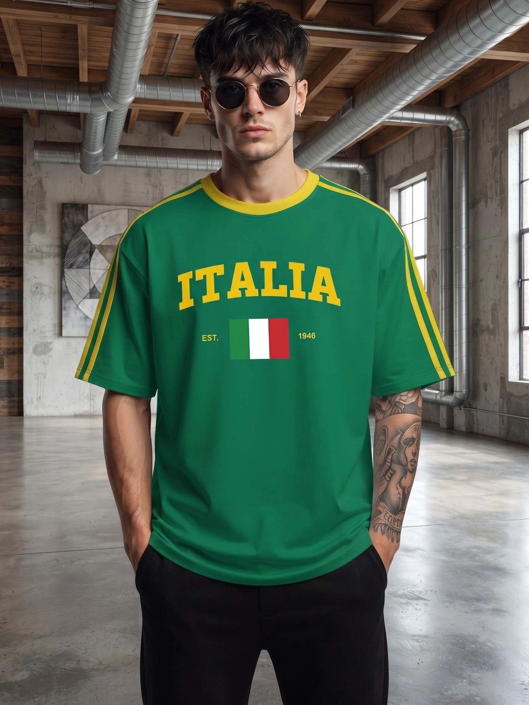 TOM MILTON Men Typography Printed T-shirt-picture-0