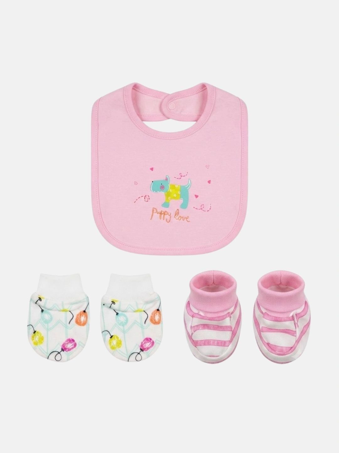 MINI KLUB Infant Girls Set Of 5 Printed Pure Cotton Apparel Gift Set-picture-11