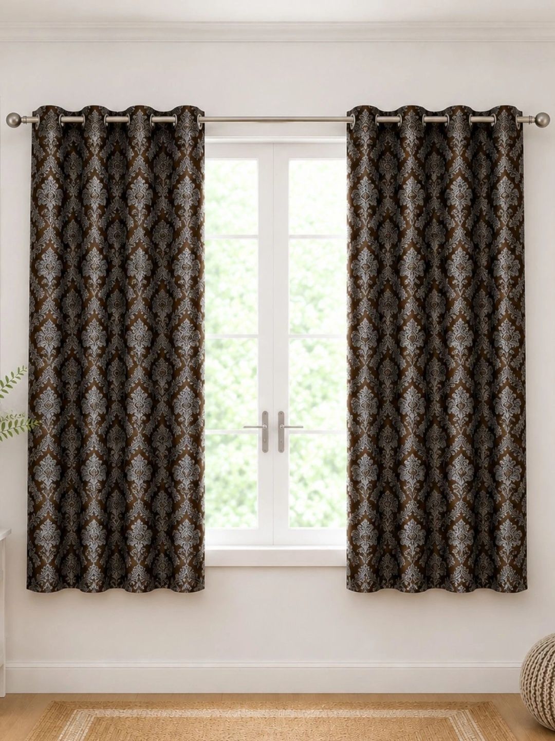 Homeful Style Brown Set of 2 Window Curtain-picture-15