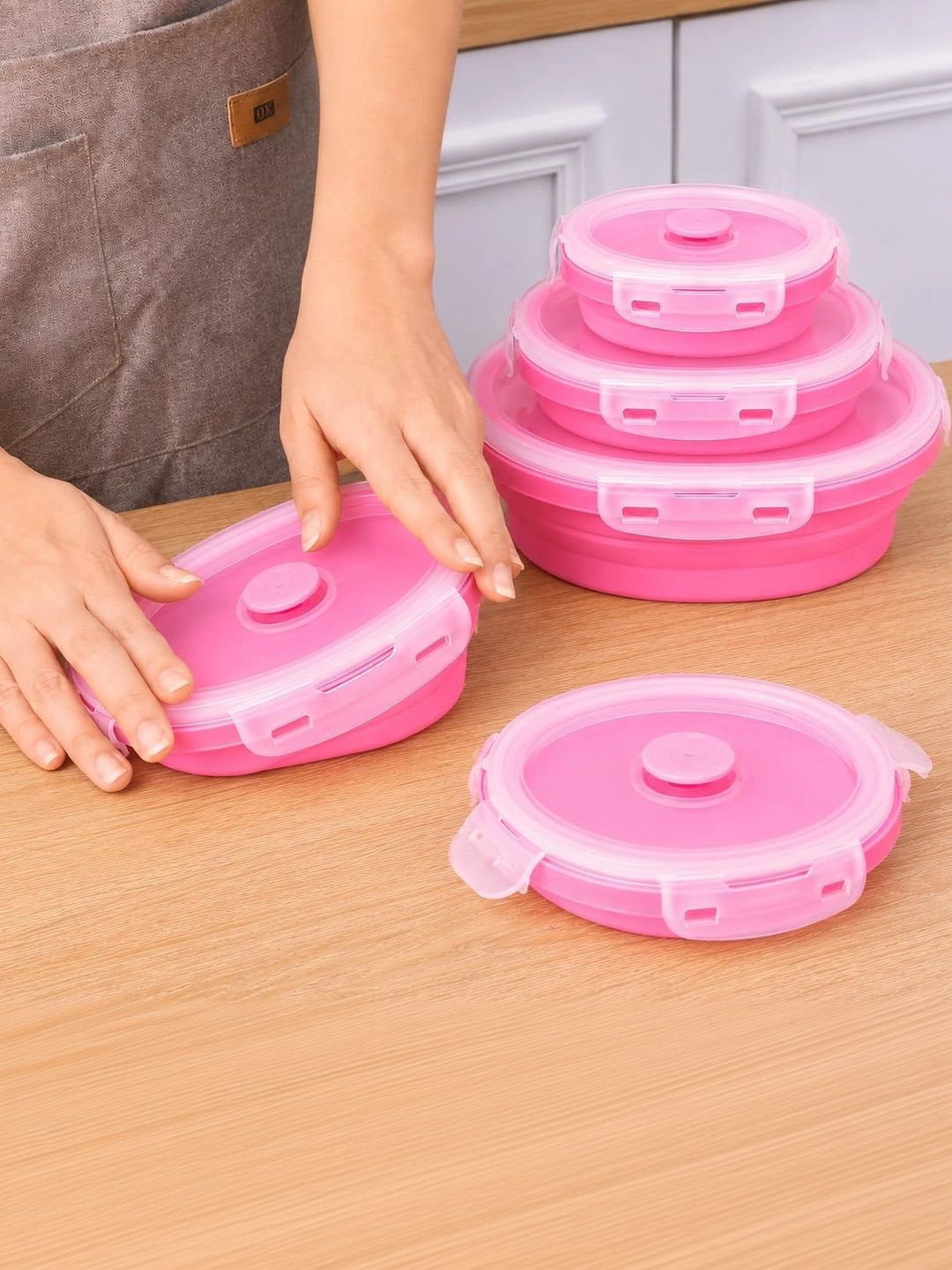 SAGEWARE Pink 2026 Silicone Collapsible Fridge Container-picture-22